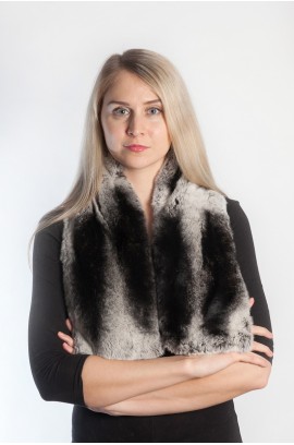 Rex chinchila fur scarf